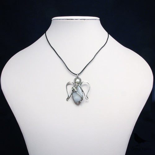 Štístko (Chalcedon + Perla) - náhrdelník — foto 3