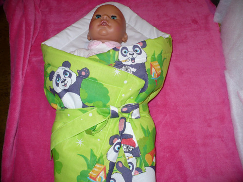 Zavinovačka pro panenku - vzor panda — foto 2