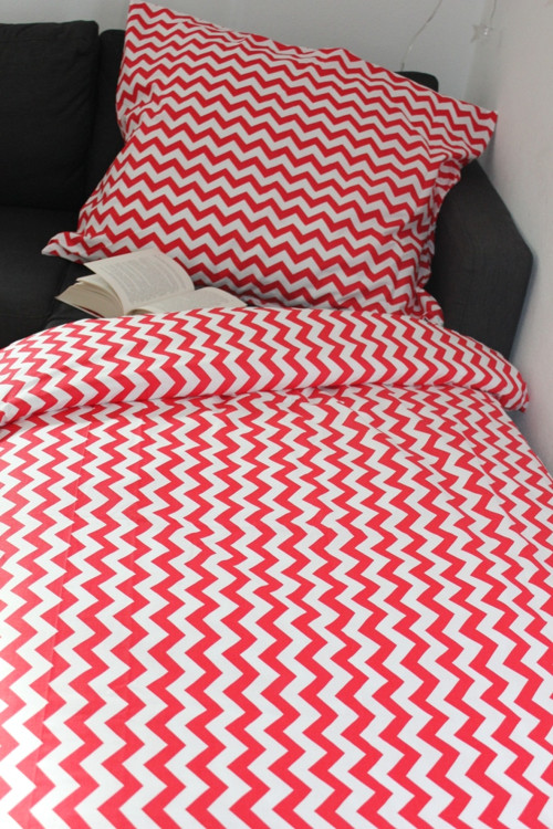 Povlečení červený chevron — foto 3