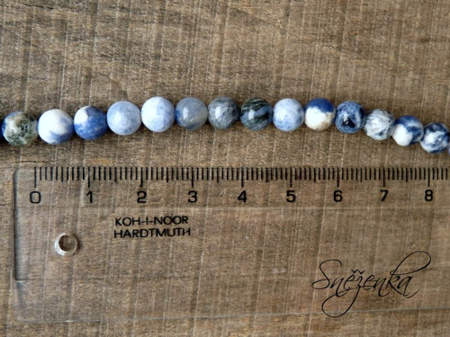 Sodalit kulička 6,5 mm, 2 ks — foto 3