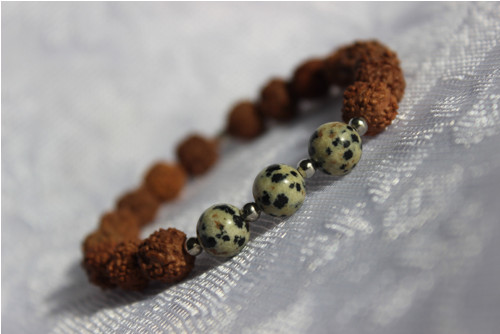 Rudraksha náramek & Dalmatin jaspis — foto 4