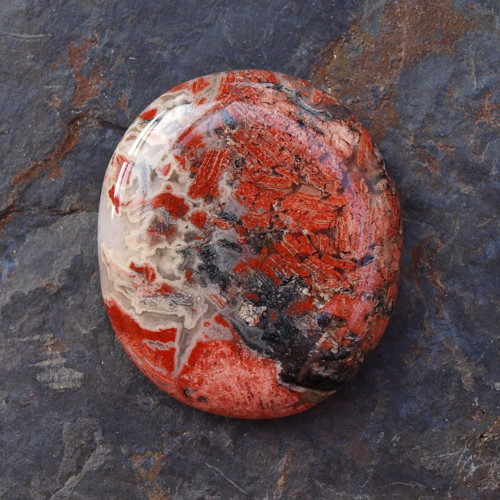 Jaspis , placka 42 x 37 mm — foto 2