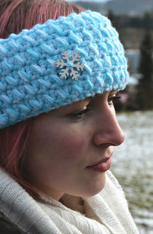 Háčkovaná čelenka "Winter Princess One" — foto 2