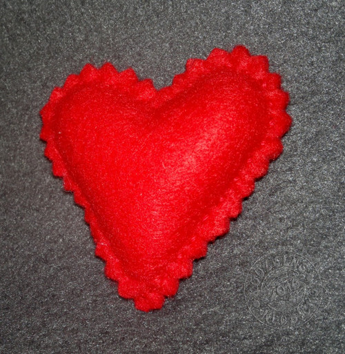 Srdíčko z filcu 6 cm — foto 6