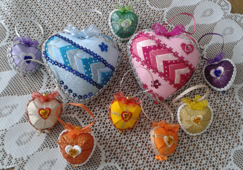 Něžné vyznání ( srdíčko-nešitý patchwork ) — foto 3