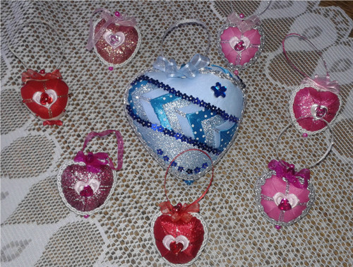Něžné vyznání ( srdíčko-nešitý patchwork ) — foto 4