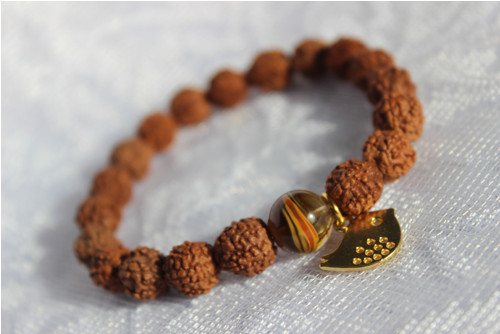 NAMASTE ॐ Rudraksha náramek & Jaspis — foto 2