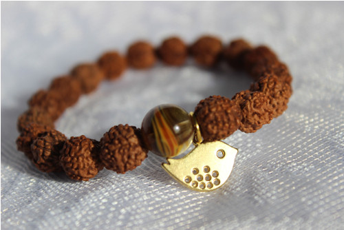 NAMASTE ॐ Rudraksha náramek & Jaspis — foto 3