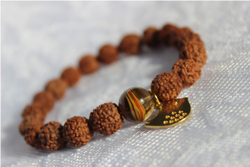 NAMASTE ॐ Rudraksha náramek & Jaspis — foto 4