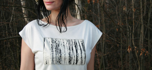 Triko "břízy" - bílé (S) — foto 2