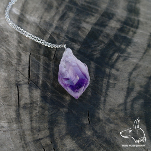 Ametystový náhrdelník – rough crystal — foto 2