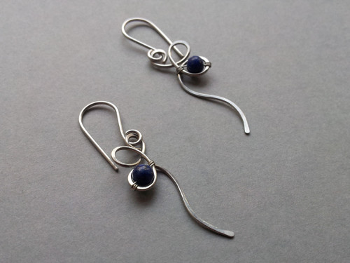 Tajemná sazenička - náušnice Lapis lazuli — foto 2