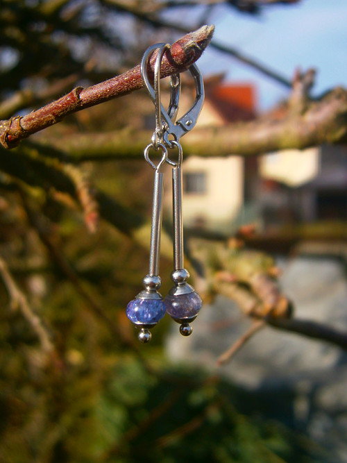 Náušnice tanzanitové — foto 3