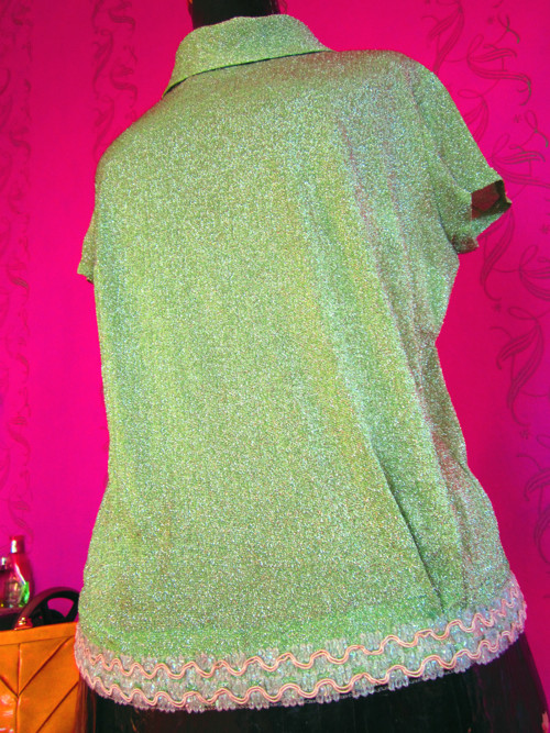 Lurex retro blůzka — foto 2