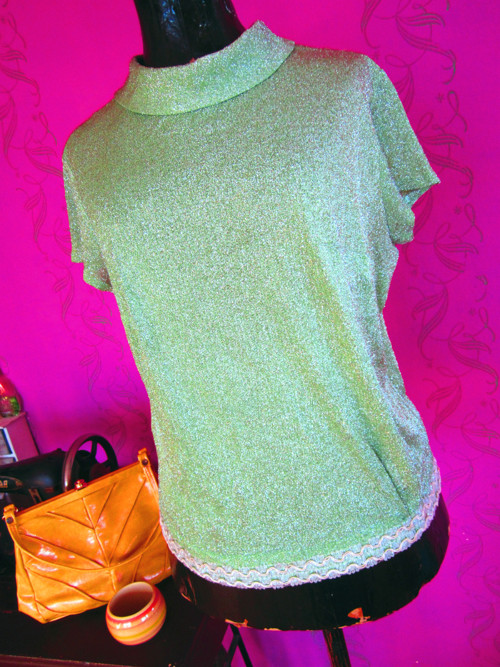 Lurex retro blůzka — foto 3