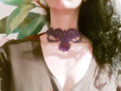 Lace Collar with red rose — foto 2