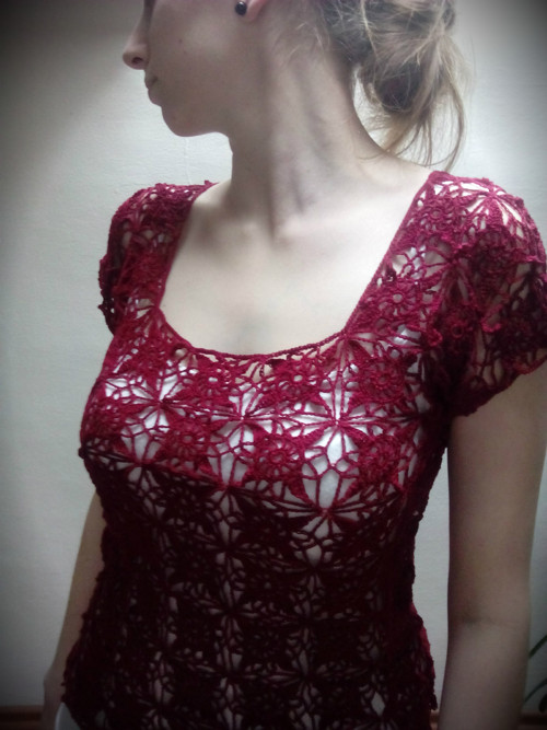 Krajková háčkovaná halenka - zn. Helli — foto 2