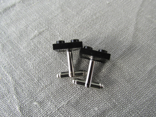 MANŽETOVÉ KNOFLÍČKY - lego černé — foto 4