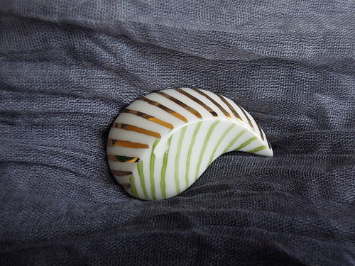 Leaves (porcelánová brož) — foto 2