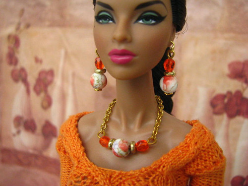 Šperky pro Barbie - oranžová sada — foto 3
