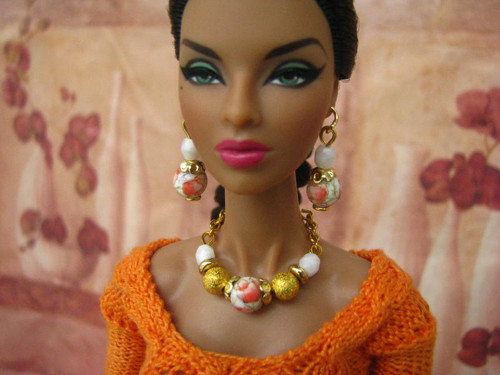 Šperky pro Barbie - bílozlatá sada — foto 2