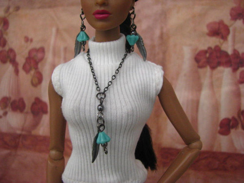 Šperky pro Barbie - tyrkysová sada — foto 3