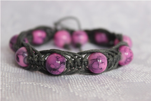 Procitnutí.. Náramek macramé/shamballa — foto 3