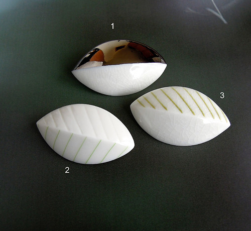 Leaves (porcelánové brože) — foto 2
