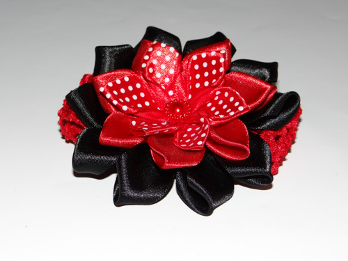 Čelenka - RED & BLACK & WHITE (10cm) — foto 2