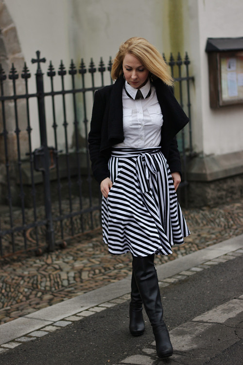 Sukně ALENKA, černobílá — foto 6