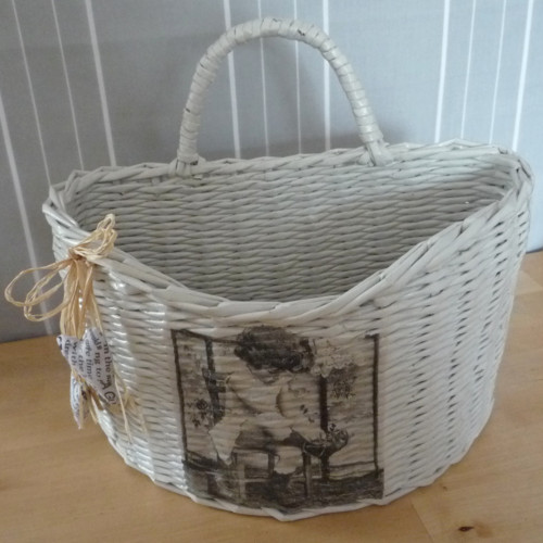 Košík s ouškem vintage malý — foto 5