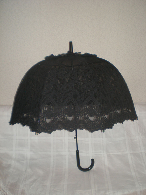 Krajkový slunečník černý — foto 5