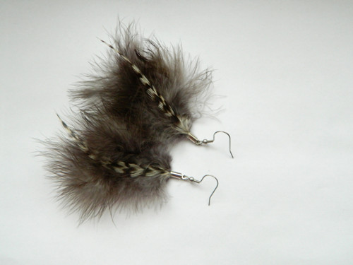 Peříčkové náušnice - kolekce "marabou" — foto 2