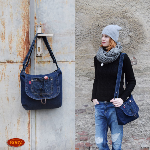 Džínová kabelka s klopou, unisex 913/1 — foto 2