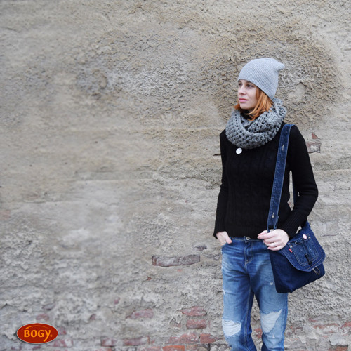 Džínová kabelka s klopou, unisex 913/1 — foto 4