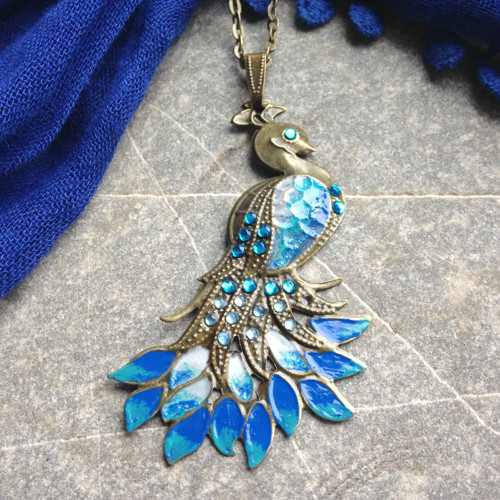 Modro-bílý páv — foto 3