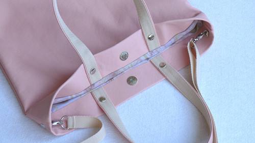 Tote bag basic black/powder pink — foto 3