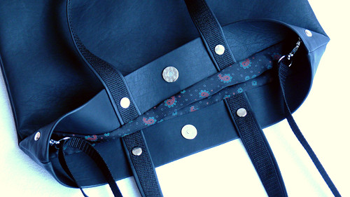 Tote bag basic black/powder pink — foto 4