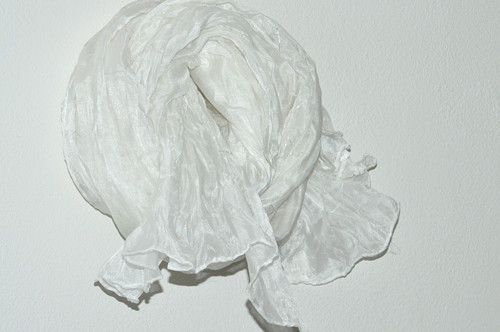Hedvábná šála svadobná 90X90cm — foto 4