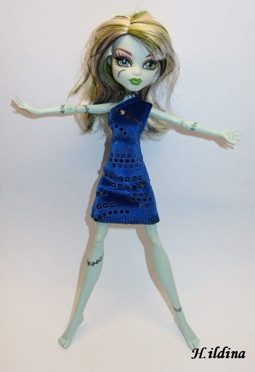 Modré šatičky pro panenky Monster High — foto 4