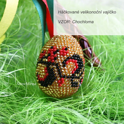 Háčkované vajíčko VZOR - Chochloma — foto 2