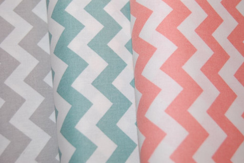 Bavlněná látka : Chevron mini - salmon — foto 3