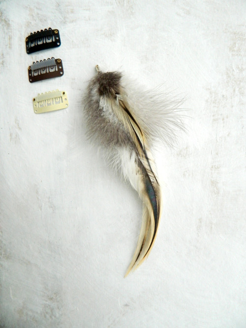 Peříčkový clip (sponka) do vlasů 18 cm — foto 2