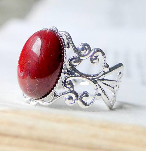 Romantic Red Jasper / Prsteň s červeným jaspisom — foto 4