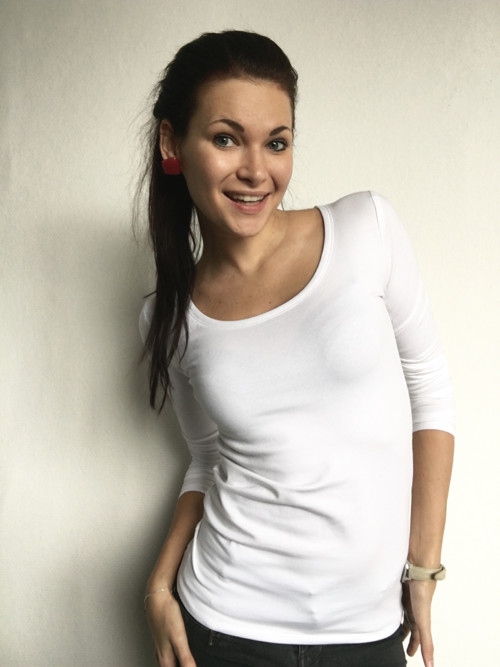 Bílá klasika s 3/4 rukávem — foto 3