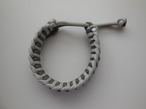 Paracord náramek šedý - EDC — foto 3