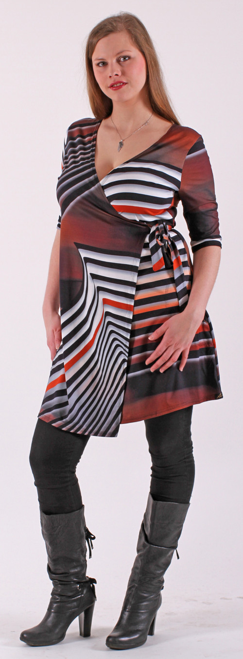 Zavinovací šaty - vel. M-L, sleva 50% — foto 5