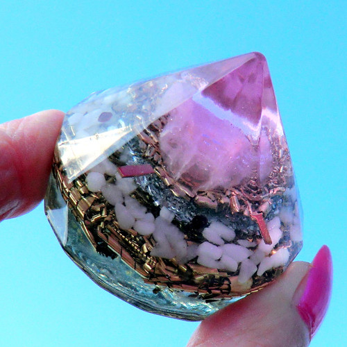 Orgonit Diamant *Růženínový* Láska 4.Čakra — foto 4