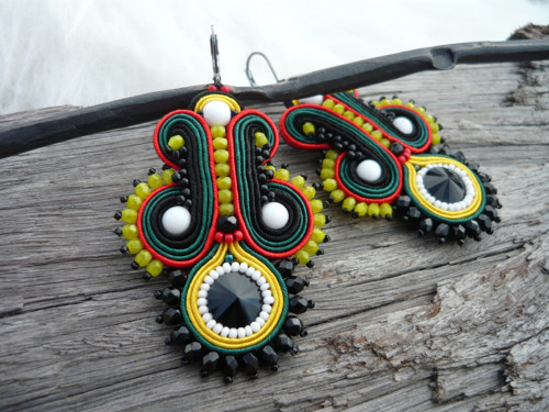Soutache náušnice Folk Forever — foto 2