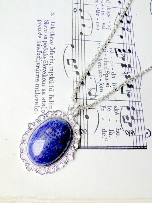 Lapis Lazuli & Silver / Náhrdelník s lazuritem — foto 2